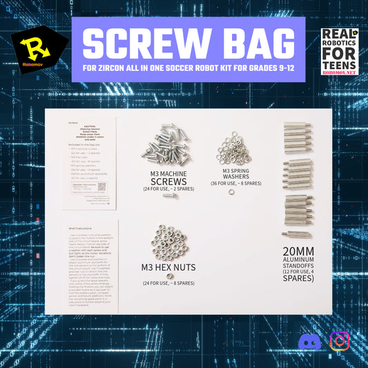 Screw Bag for Zircon Soccer Robot Kit