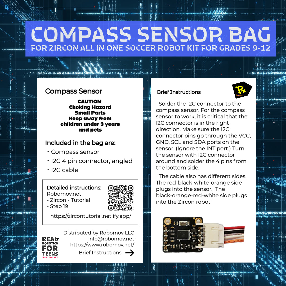 Compass Sensor for Zircon Soccer Robot Kit